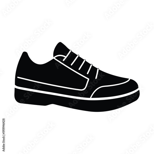 Sneaker Shoe With Laces Icon Vector Illustration