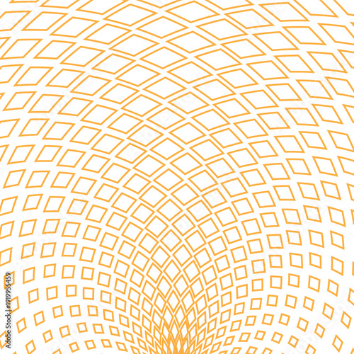 Abstract geometry orange and white colour fashion diamond halftone sunbrust pattern for bener ,poster ,background and textile fabrice etc.