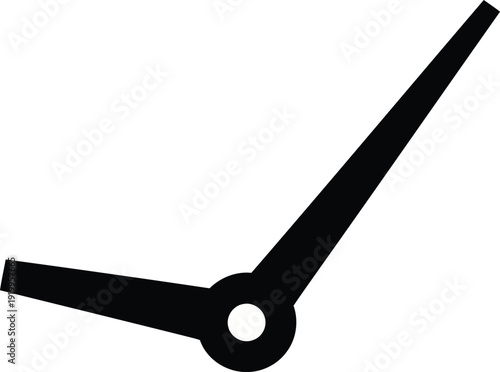 Black clock hands pointing at 10 and 4 on white background