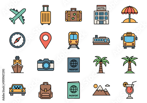 A cheerful illustration depicting a taxi and coffee cups, ideal for concepts related to commuting, morning routines, or city life. The bright colors e