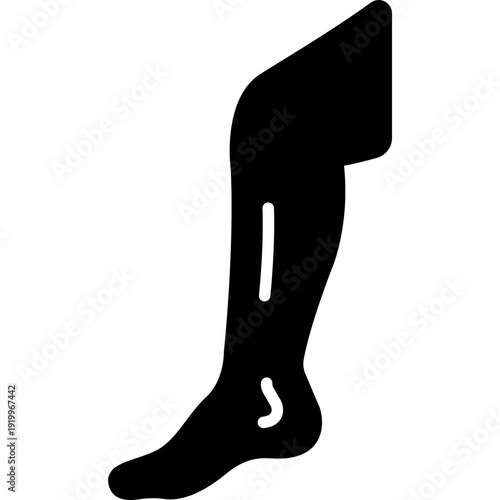 Leg Lower Limb Fill Icon: Human Body Anatomy