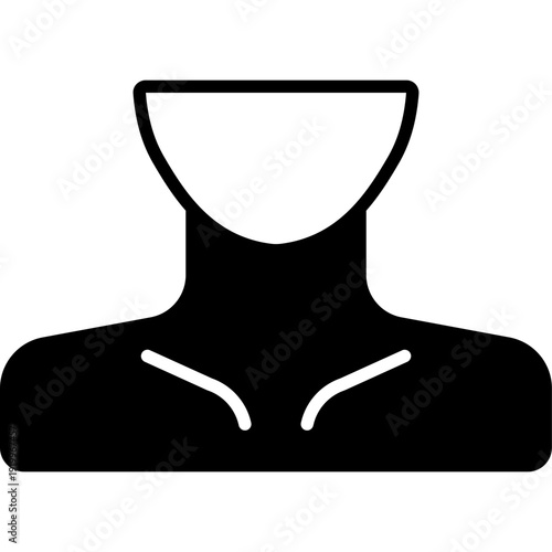 Neck Cervical Anatomy Fill Icon: Human Body Connection