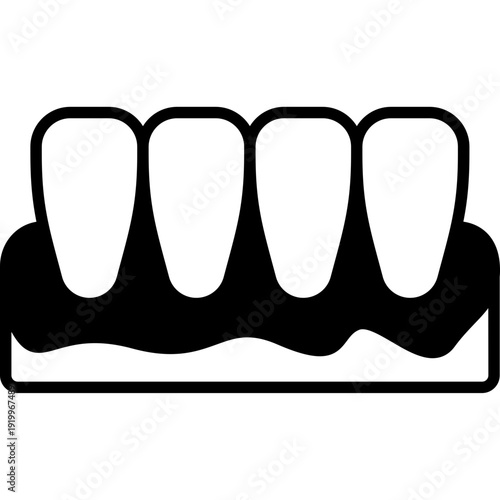 Teeth Gum Dental Fill Icon: Human Mouth Health