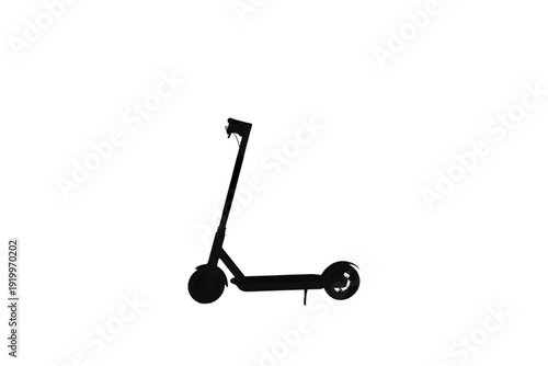 Electric scooter parked on a flat surface ready for urban commuting