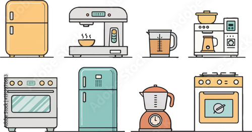 Contemporary Kitchen Machine Vector Illustration for Modern Living