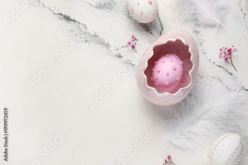 Easter eggs decorated with ...