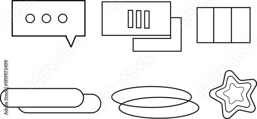 Geometric shapes and icons