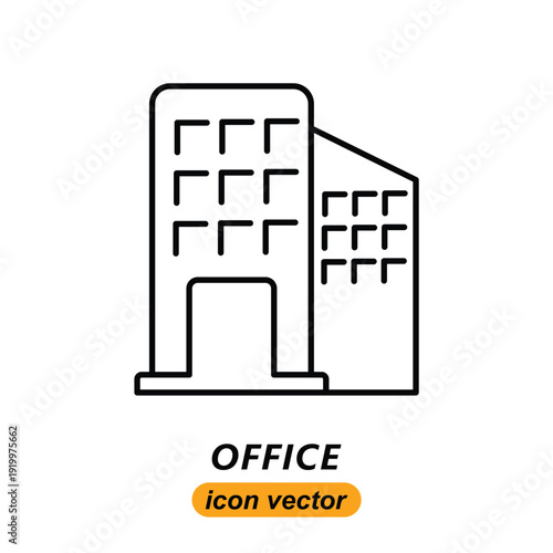 office icons. Flat illustrations of office vector icons for the web. Vector illustrations of company icons.