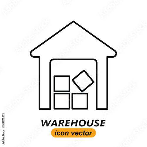 warehouse icons. Flat illustrations of warehouse vector icons for the web. Vector illustrations of company icons.