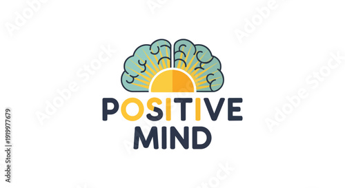 Vibrant emblem of an illuminated brain inspiring clarity, insight, and mental well-being for a flourishing outlook