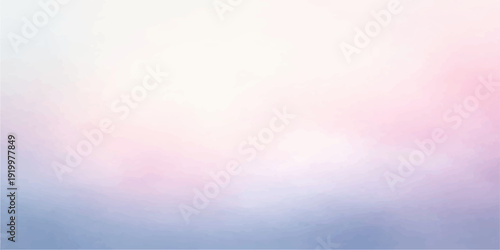 Abstract blue watercolor background featuring soft white fluffy clouds and bright summer sunlight for a beautiful nature atmosphere with copy space