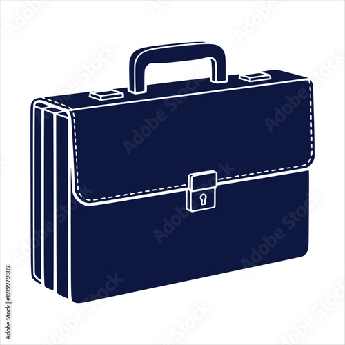 Professional Business Briefcase Vector Icon Illustration Corporate Executive Success Symbol