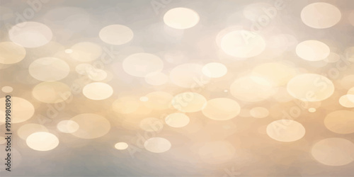 A bright holiday design featuring a shiny golden bokeh background with blurred yellow circles and glowing glitter light for a festive Christmas glow