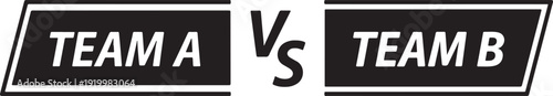Team A Versus Team B Competition Battle Match Header Vector