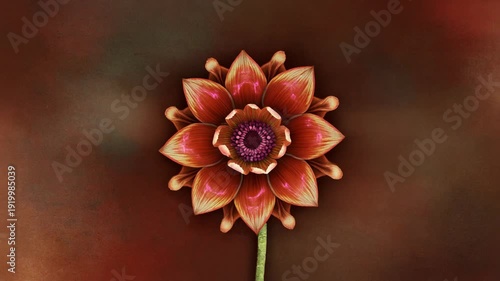 Vibrant red and orange flower bloom.