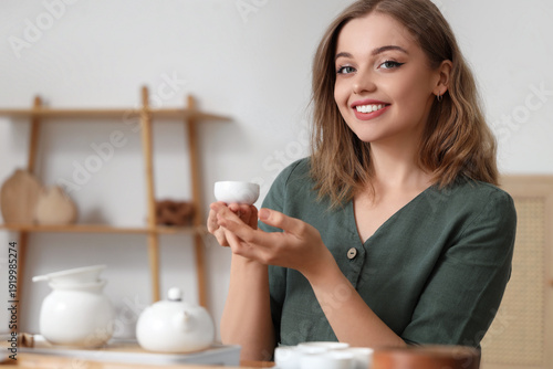 Beautiful young woman with ...
