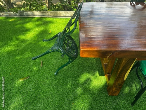table on green grass outdoor 