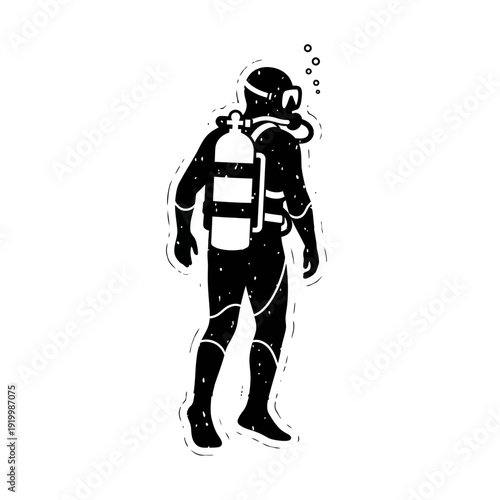 Scuba Diver Silhouette, Underwater Exploration, Diving Equipment
