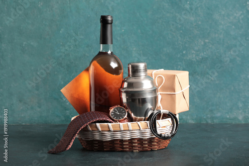 Gift basket with male acces...