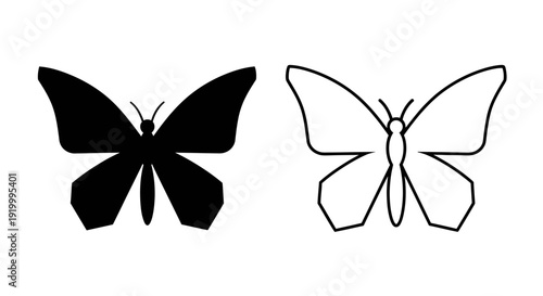 Black and white butterfly design vector illustration Vector