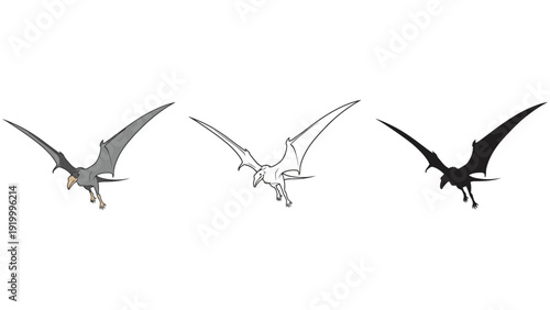 Dragon flying high in the sky as a colorful illustration