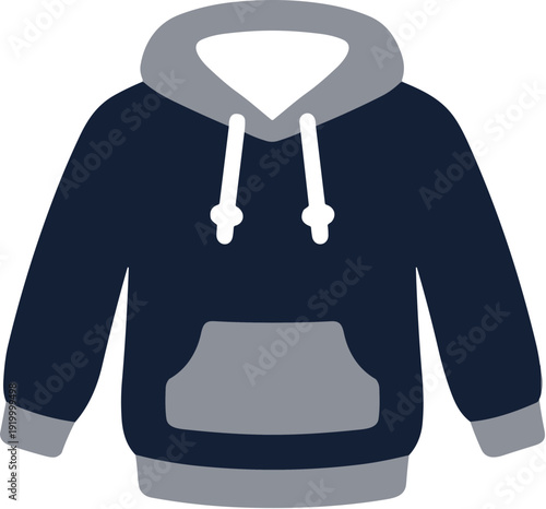 Simple Flat Design Hoodie Sweatshirt Apparel Clothing Fashion Icon