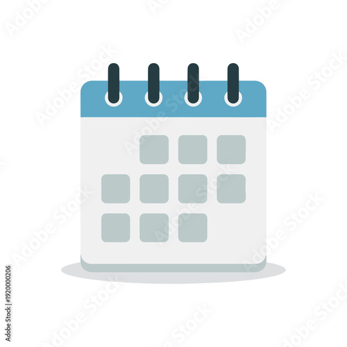 Standing desk calendar with blue top and organized dates for planning
