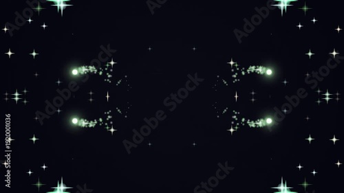 Wallpaper Mural Abstract Cosmic Starfield Animation with Glowing Orbs and Sparkling Particles on Black Background Torontodigital.ca