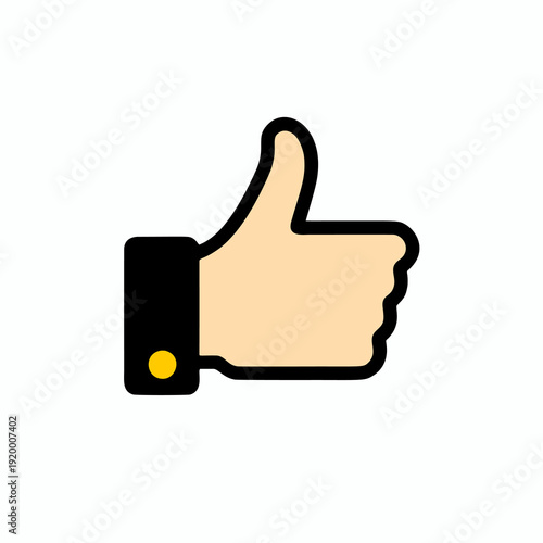 Hand Showing Thumbs Up Like Gesture Vector Icon