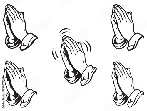 PRAYING HANDS SILHOUETTE