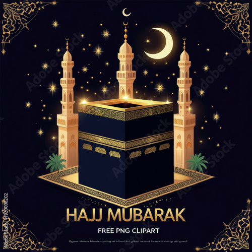 Modern Hajj Mubarak 2026 Social Media Post Design
