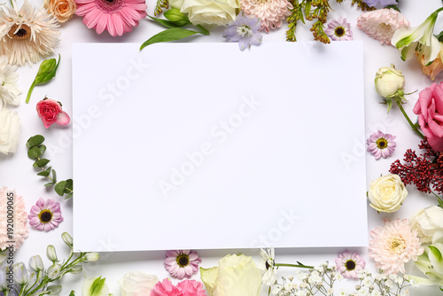 Composition with blank card...