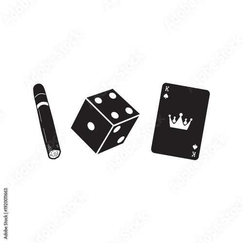 dice on white background