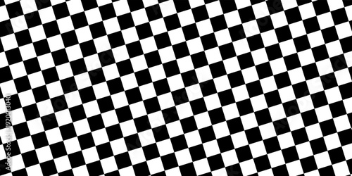 Chess perspective floor background. Black and white chess board perspective floor texture. Chess board pattern surface. Fading and disappearing chess board background. vektor