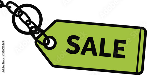 a Green Sale Tag