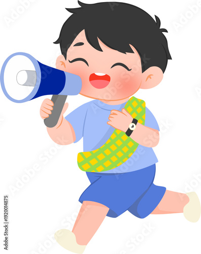 boy with megaphone