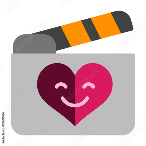 Fotografi Romantic comedy movie Vector Icon
