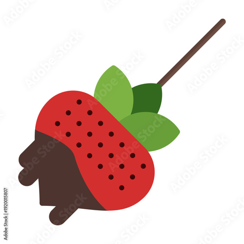 Chocolate fondue Vector Icon