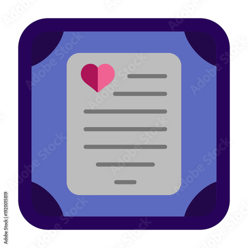 Love poem in a frame Vector Icon