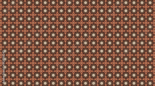 Seamless Brown Geometric Pattern Background – Vintage Circular Ornamental Design