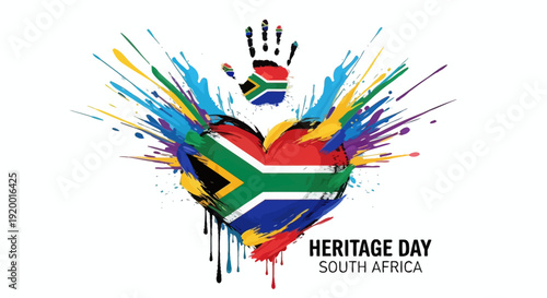 South African Heritage Day Heart Symbol.