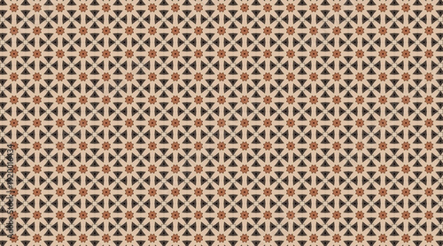 Seamless Beige Geometric Pattern Background – Modern Abstract Lattice Design