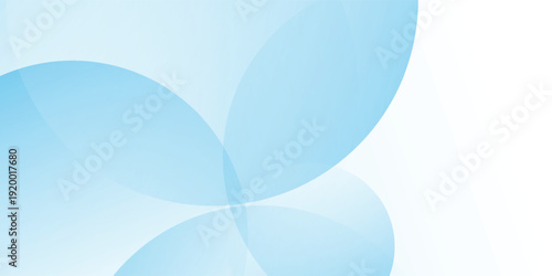 Gradient minimalist banner background, pastel colorful, blue and white gradations. Circle effect style geometric simple art.Gradient