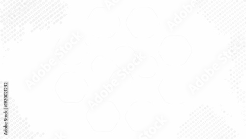 Minimalist hexagon cluster forming abstract pattern on white background with subtle texture