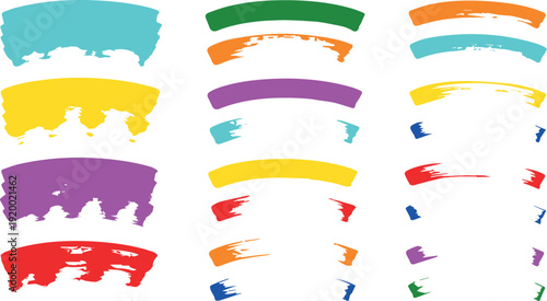 Calligraphy brush mark set