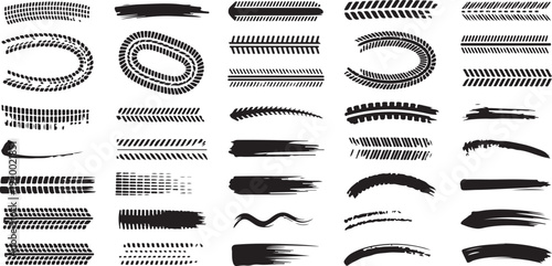 Racing skid marks and burnout track elements pack