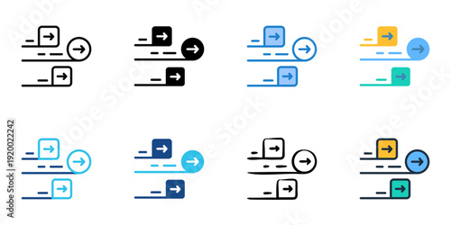 Competitive Differentiation icons set multiple style collection. Editable stroke 
