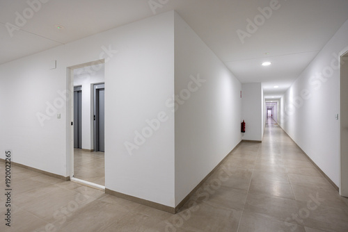 Modern Apartment Corridor With Elevator Access and Minimalist Interior Design
