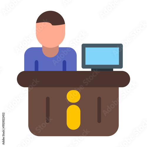 Information Desk Vector Icon