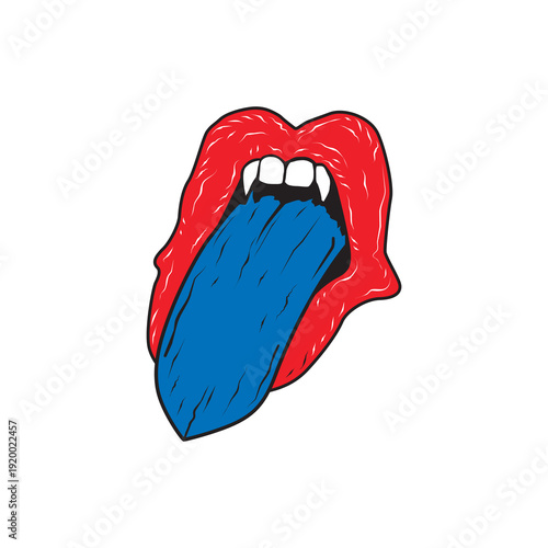 poisonous lips vector illustration